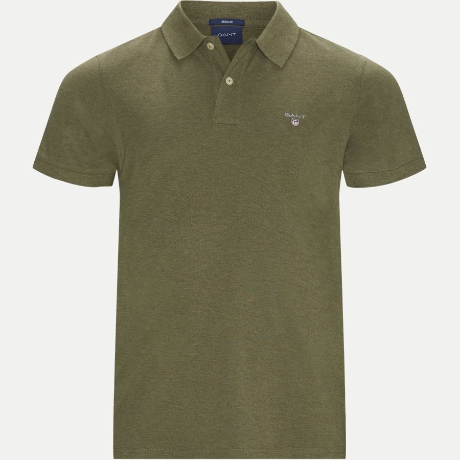 2201 S19 - The original Pique SS Rugger Polo T-shirt - T-shirts - Regular - KHAKI MELANGE - 1
